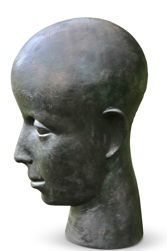 Buddha Head Sculpture Side View