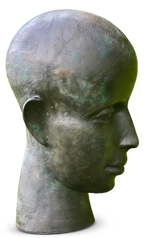 Buddha Head Sculpture Side View