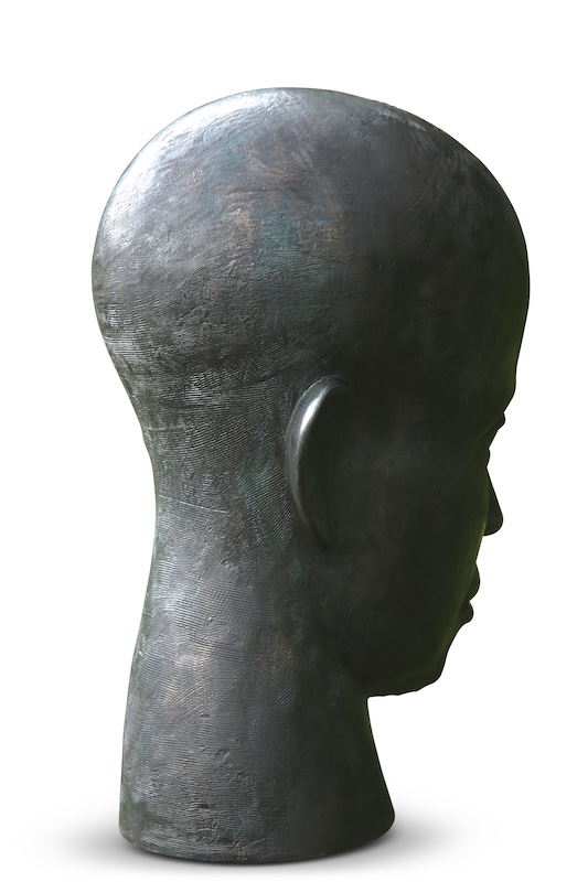 Buddha Head Sculpture Back View