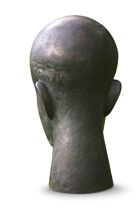 Buddha Head Sculpture Back View