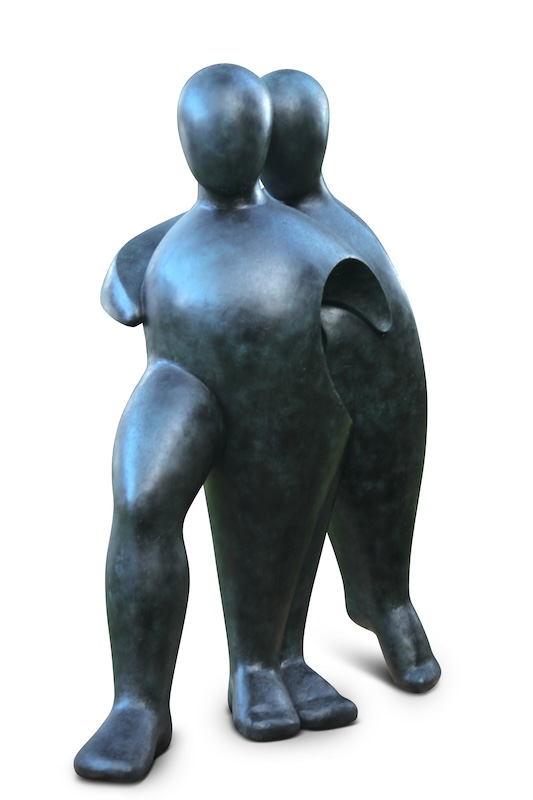 Walking Forwards Bronze Resin Sculpture