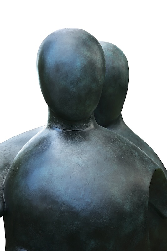 Walking Forwards Bronze Resin Sculpture