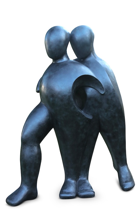 Walking Forwards Bronze Resin Sculpture