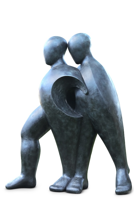 Walking Forwards Bronze Resin Sculpture