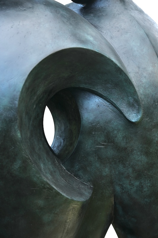 Walking Forwards Bronze Resin Sculpture Close-Up