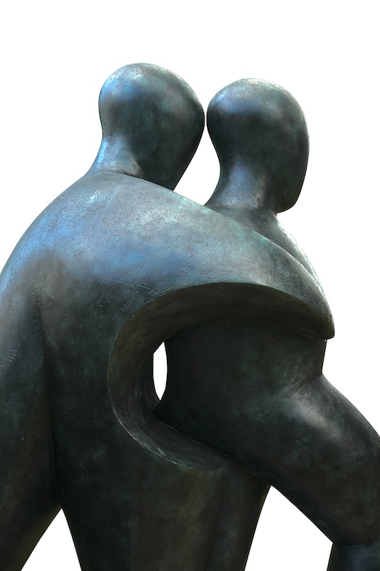 Walking Forwards Bronze Resin Sculpture