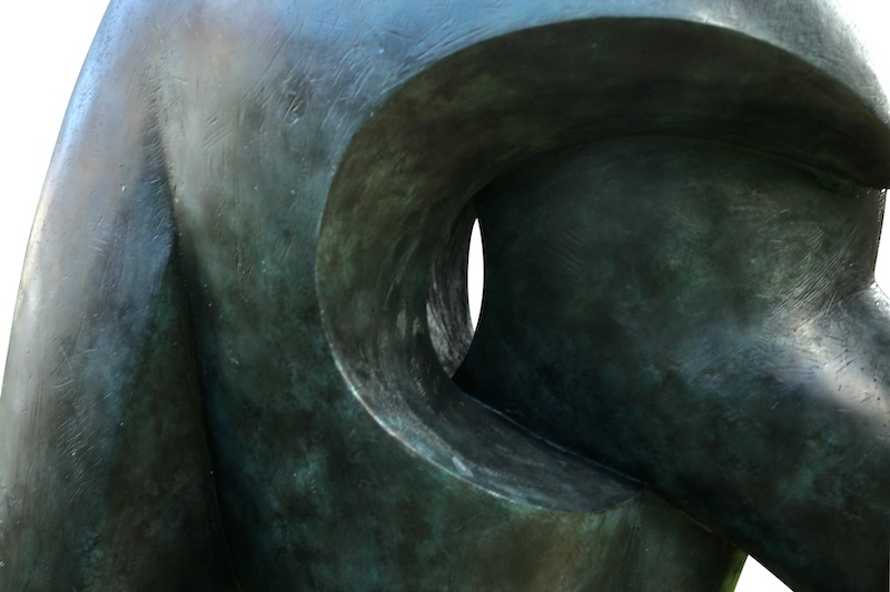 Walking Forwards Bronze Resin Sculpture Close-Up
