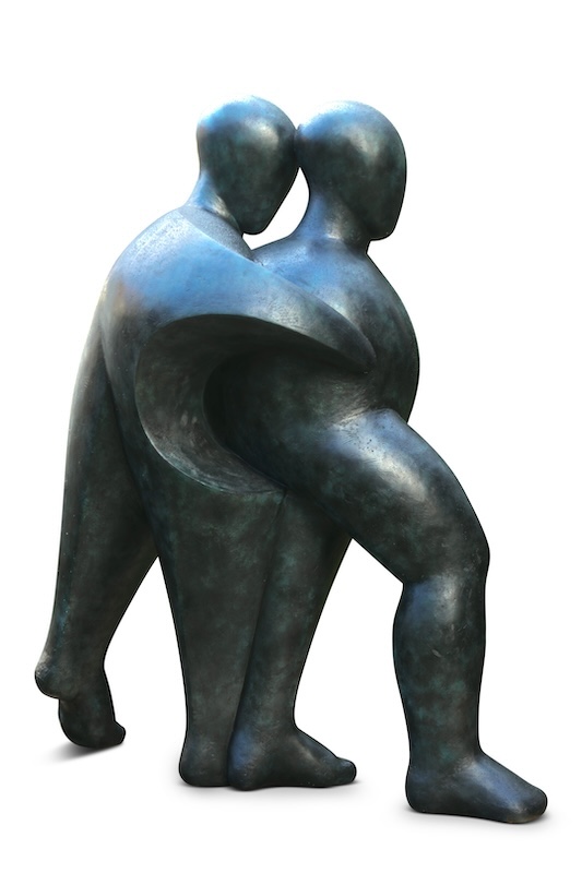 Walking Forwards Bronze Resin Sculpture