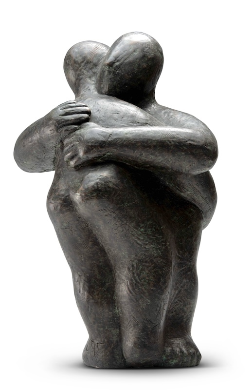 Small Embrace Bronze Resin Sculpture