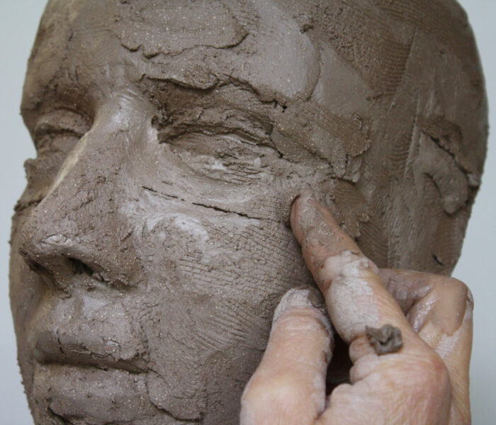 0019_INDEX FINGER build up with clay eye brow and cheekbone